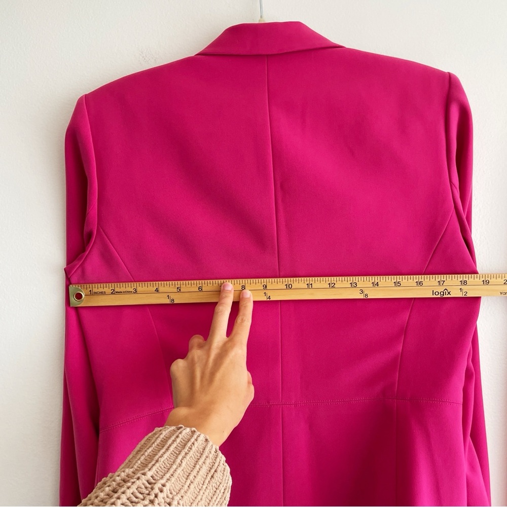 Le Suit Barbie pink skirt suit set blazer pencil bright retro corporate feminine - Picture 10 of 11